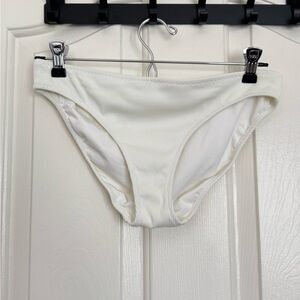 Aerie Cream Ribbed Bikini Bottoms